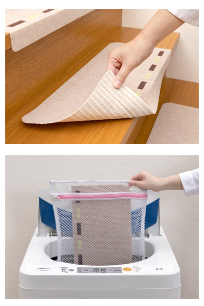 Just place it on the floor and it will stick to your staircase. Luminous staircase mat, line (15 pieces) / KX-81 Light beige 1 piece