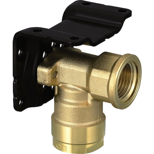 オンダ製作所 ダブルロックジョイント WL73型 座付水栓エルボ(黄銅) マルチタイプ Rp1/2×13A WL73-1313-S 1 個