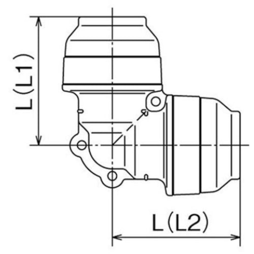 オンダ製作所 ダブルロックジョイントP WPL3型 エルボソケット 13A×13A WPL3-13-S 1 個