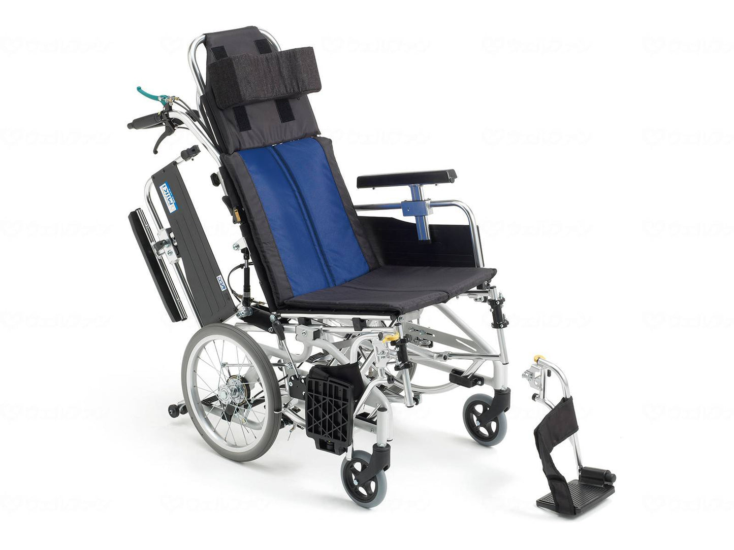 MIKI BAL-12 Tilt & Reclining Assisted Wheelchair Blue (A-2) Nylon 40