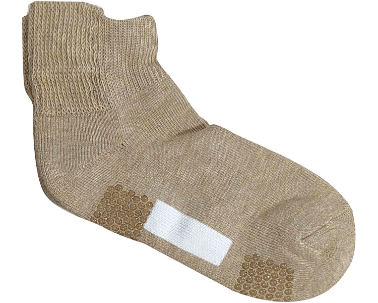 Comfort Studio Women's Socks, Loose Elastic Mouth, Short Length / GQV551, Mok Beige, 1 pc