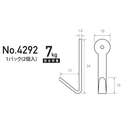福井金属工芸 石膏ボード用金具 JフックS(シングル) 4292 4292 1 PK