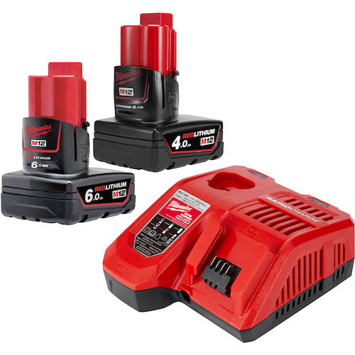 Milwaukee M12 4.0Ah & 6.0Ah FC Starter Kit M12-18 NRG-642 JP 1 unit