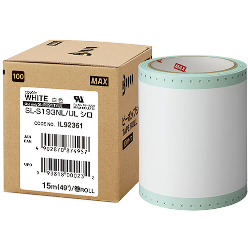 MAX 비팝 UL 대응 시트 100 mm폭 시트 SL-S193NL/UL 시로(15m×1권입) SL-S193NL/UL 1 상자