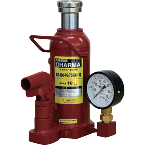 Eagle hydraulic jack with gauge, capacity 6t, ED-60-PG-75KM-60, 1 unit