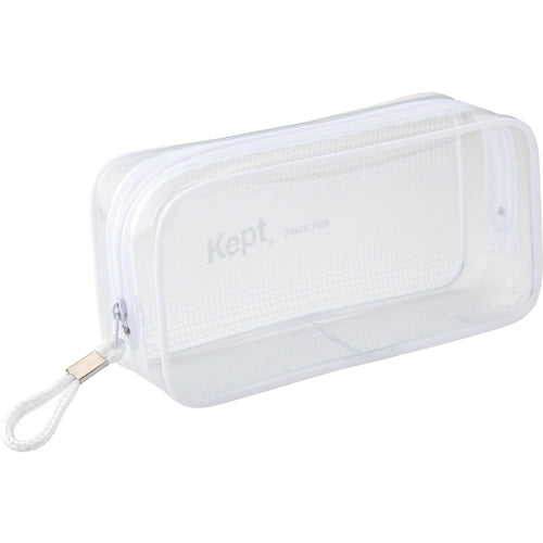 레이 메이 Kept 클리어 펜 파우치 화이트 KPF902W 1 개