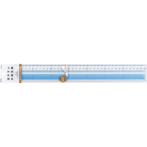 Raymay Easy-to-read grid ruler (36 cm) AJH408 1 piece
