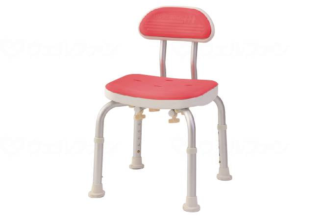 美和商事コンパクトバスチェア 背付き ピンク