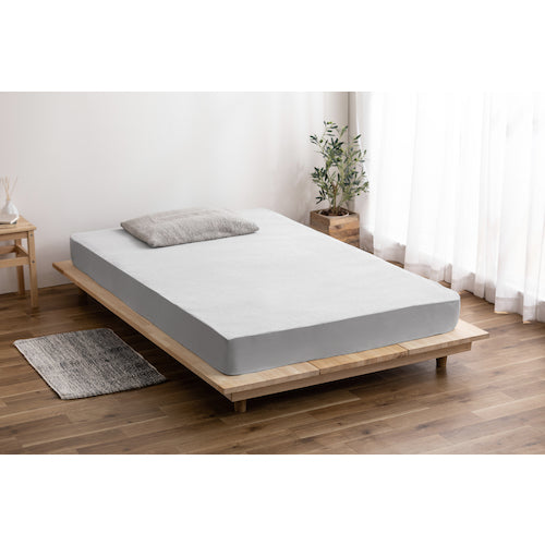 IRIS 103499 Breathable Waterproof Fitted Sheet, Single, Light Gray, BXS-TCST-S-RH, 1 Sheet