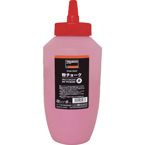 TRUSCO 粉チョーク 赤 TPC600R 1 本