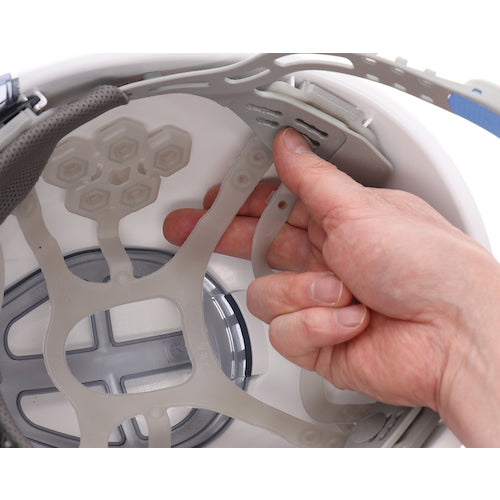 Tanizawa Air Light Helmet ST#0161-JZ2 (EPA) Grooved ABS White 0161-JZ2-W1-J 1 pc