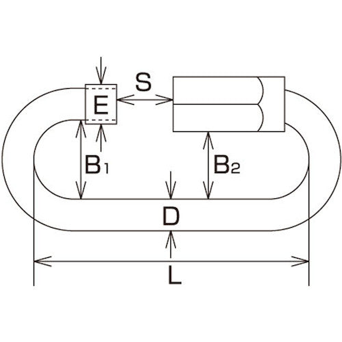 Mizumoto Stainless Steel DC Ring Catch, Wire Diameter 8mm, Length 63mm, B-3085, 1 bag