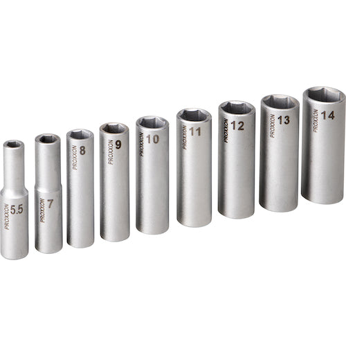 PROXXON Deep Socket 9-Piece Set (Hexagonal) 83664 1 S