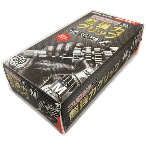 バリアローブ ニトリルグローブIGAブラックパウダーフリーM(50枚入) NO.2190M 1 箱