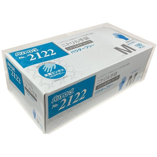 バリアローブ ニトリルPFハードパウダーフリーM(100枚入) NO.2122M 1 箱