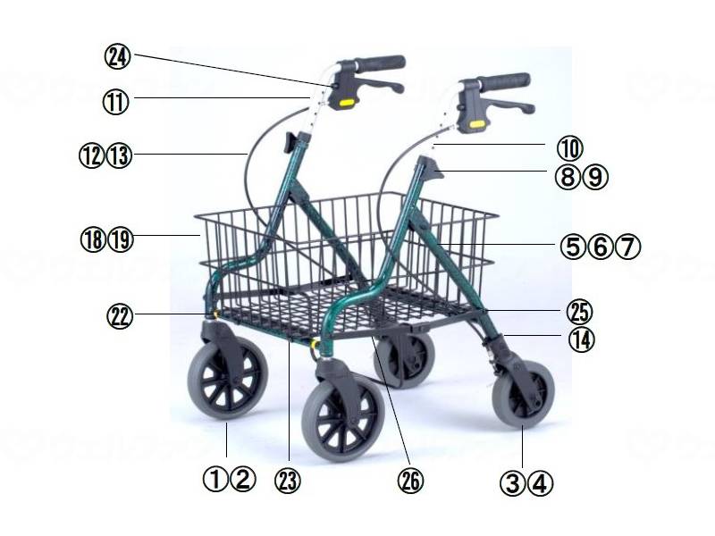 イーストアイセーフティーアームロレータキャリー マーブルグリーン