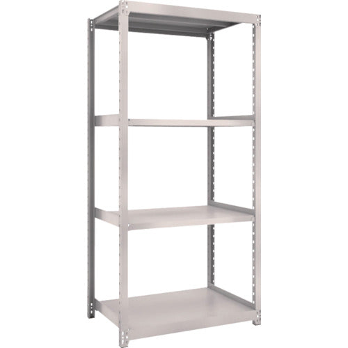 TRUSCO Steel Rack M2 Type Light-Medium Duty Shelf 860 x 600 x H2100 4 Tiers Single Unit Neo Gray M2-7364 1 S