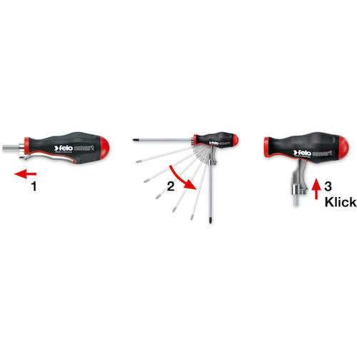 FELO 1/4 소켓 렌치 세트 T형 겸용 드라이버 핸들 부착 29점 06081506 1 S