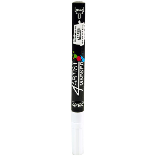 Pebeo 4 Artist Marker 2mm Round White 580025 1 piece