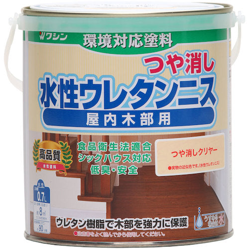 和信ペイント 水性ウレタンニス つや消しクリヤー 0.7L 941705 1 缶