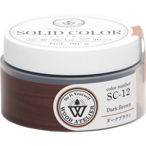 와신 페인트 솔리드 컬러 SC-12 다크 브라운 90g 800832 1개