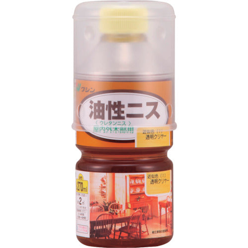 和信ペイント 油性ニス 透明クリヤー 270ml 900601 1 本