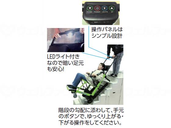 マルトミレンタ可搬型階段昇降機 らく段 AD-W5W ホワイト