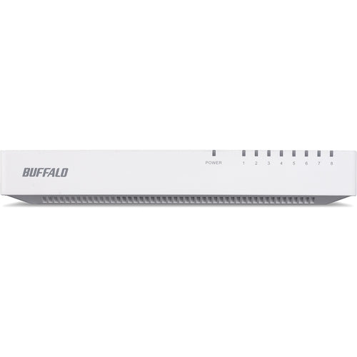 BAFFALO 10/100Mbps 대응 스위칭 Hub 플라스틱 케이스/전원 내장 모델 8포트 화이트 LSW4-TX-8NP/WH 1개