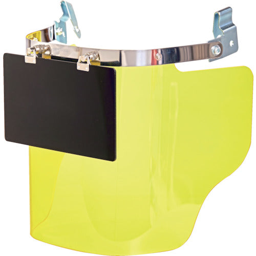 TRUSCO ヘルメット取付型大型防災面 イエロー(前面プレートあり) LFSW-Y 1 個