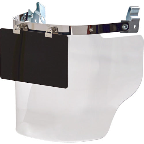 TRUSCO ヘルメット取付型大型防災面 クリア(前面プレートあり) LFSW-C 1 個