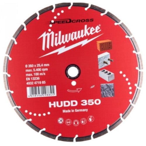 Milwaukee 350mm Diamond Blade (Premium Segment Type, for Masonry) 4932471985 1 pc