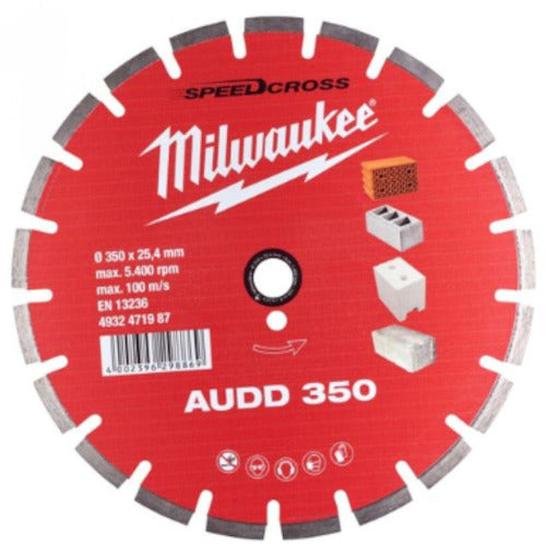 Milwaukee 350mm Diamond Blade (Turbo Segment Type, for Masonry) 4932471987 1 pc