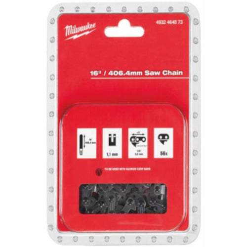 Milwaukee 406mm (16 inch) chainsaw chain 4932464873 1 piece