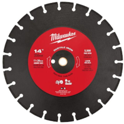 Milwaukee 14 inch (356 mm) diamond blade (segment type, for ductile cast iron) 49-93-7340 1 piece
