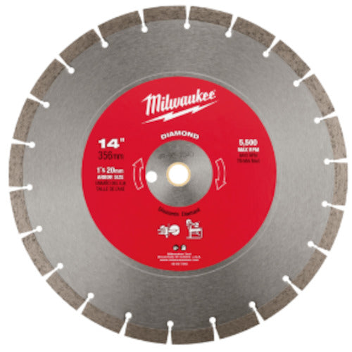 Milwaukee 14 inch (356 mm) diamond blade (segment type) 49-93-7040 1 piece