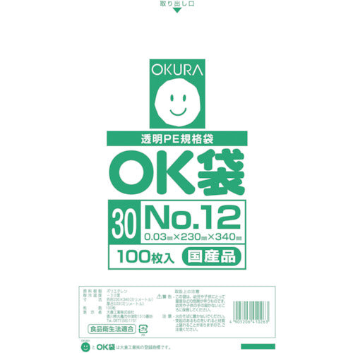 오쿠라 OK봉투 0.03mm12호 OK(30)12 1봉투