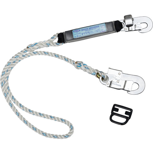 TSUYORON フルハーネス用ランヤード シングルランヤード 柱上作業用ロープ式 THL-11-R23BP 1 本