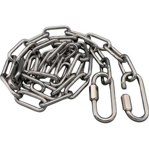 ラクテム 溶接チェーン ステンレス 線径4mm 3M リングキャッチ付 WCSR3 1 本