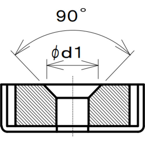락템 네오지 캡 자석 원형 Φ32-8 접시 나사·미끄럼 방지 고무 부착 NMYR32-8 1개