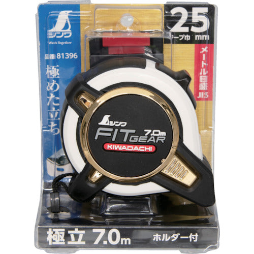 シンワ コンベックス フィットギア極立 25−7.0m ホルダー付 JIS 81396 1 個
