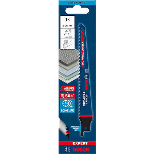 Bosch Saber Saw Blade, Super Hard, for Plasterboard, S641HM, 2608900407, 1 PK