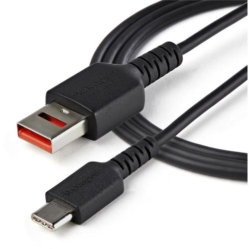 StarTech USB-C cable / 1m / for charging only / Type-C - Type-A / 12W / no data communication function / male-male / black USBSCHAC1M 1 pack