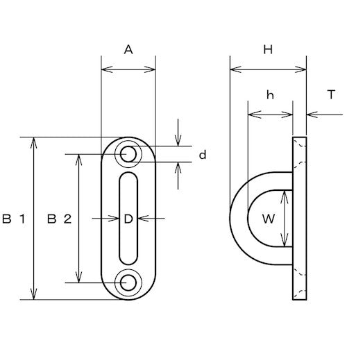 Mizumoto Stainless Steel Pad Eye (with Small Screw) 3mm B-3064 1 pc
