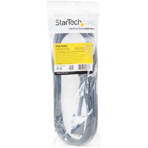 StarTech VGA 케이블/3m/1920x1200/고해상도/D-sub15핀/수컷-수컷/블랙/디스플레이 케이블 MXTMMHQ3M 1봉