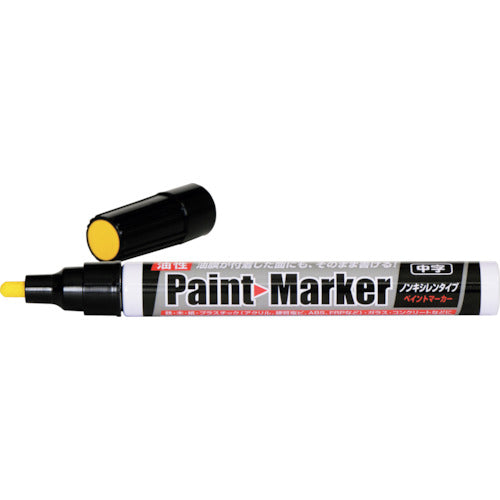 Asahipen Oil-based Paint Marker, Medium Tip, Yellow, 382871, 1 pc