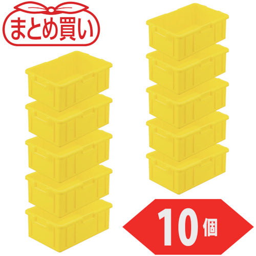 TRUSCO まとめ買い NS型コンテナ 10L イエロー 10個 NS-10N-Y-10P 1 組