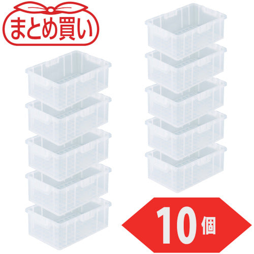 TRUSCO まとめ買い NS型コンテナ 10L ナチュラル 10個 NS-10N-NR-10P 1 組