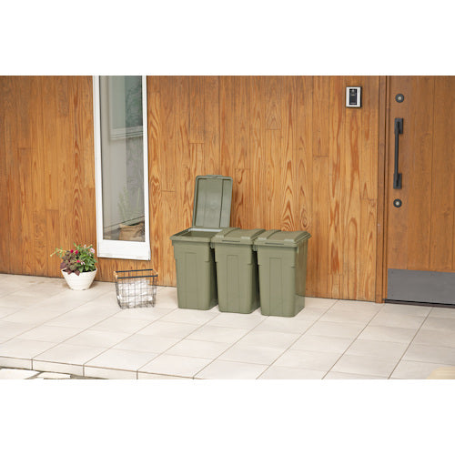 TONBO 連結カラー分別ペール45 カーキグリーン 02068 1 個