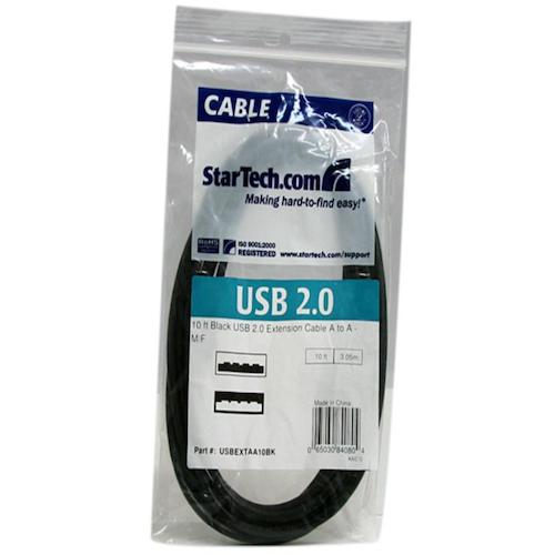 StarTech USB 2.0 케이블/3m/Type-A-Type-A/480Mbps/연장용/수컷-암/블랙/타입 A USBEXTAA10BK 1봉