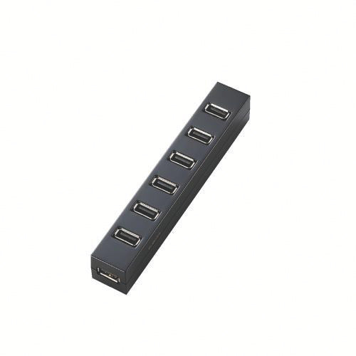 ELECOM Magnetic Self & Bus Compatible 7 Port USB 2.0 Hub (Black) U2H-Z7SBK 1 pc